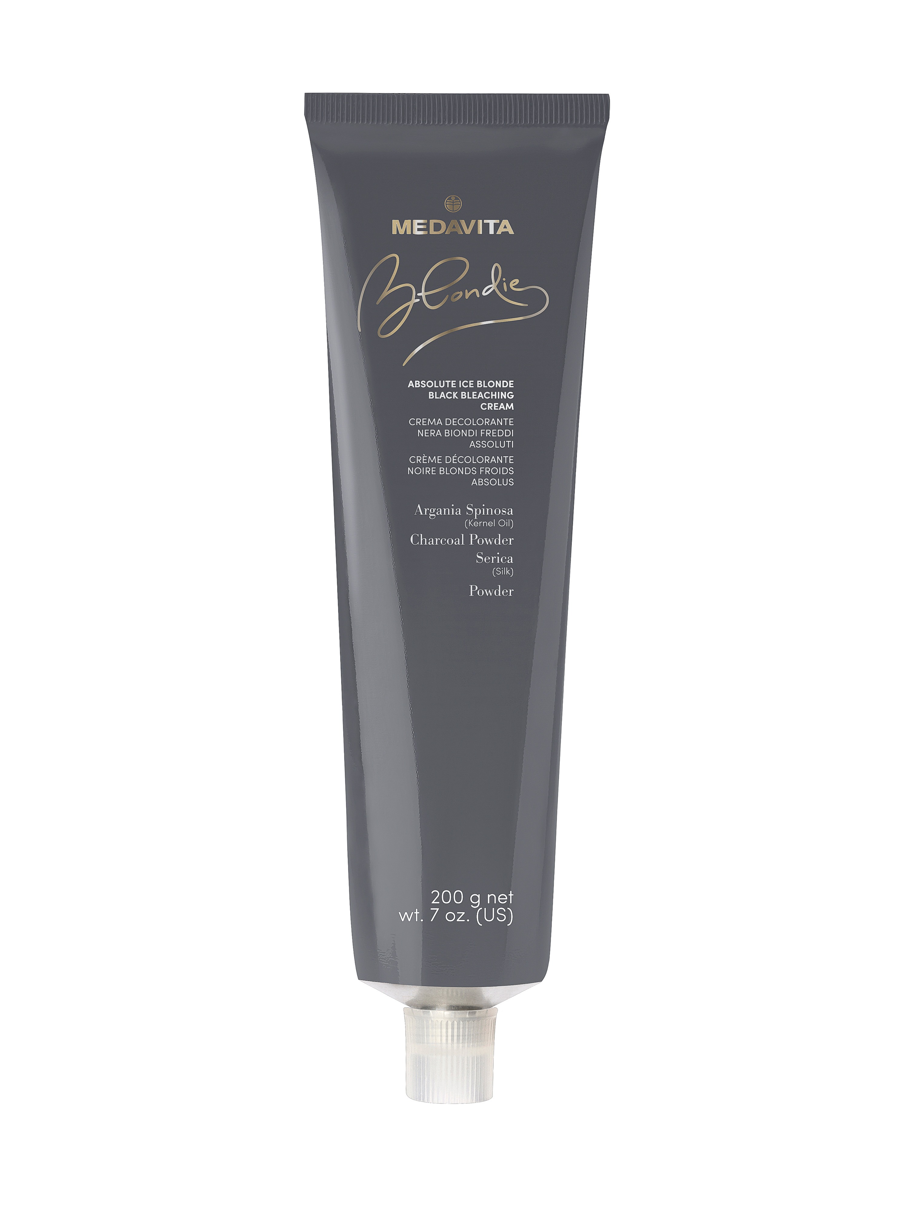 Черный обесцвечивающий крем для волос / Medavita Absolute ice blonde black bleaching cream