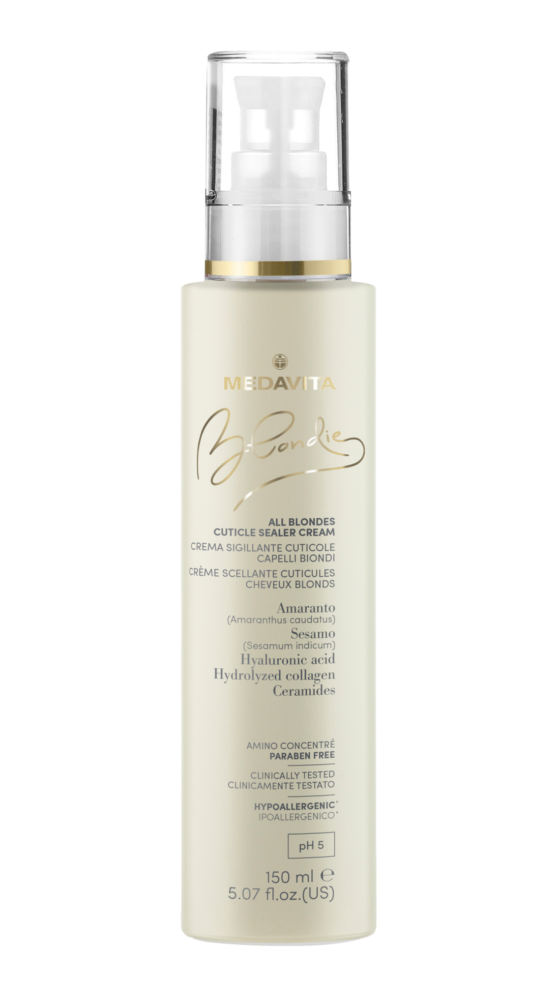 Крем для герметизації та ущільнення кутикули волосся / Medavita Blondie All Blondes Cuticle Sealer C