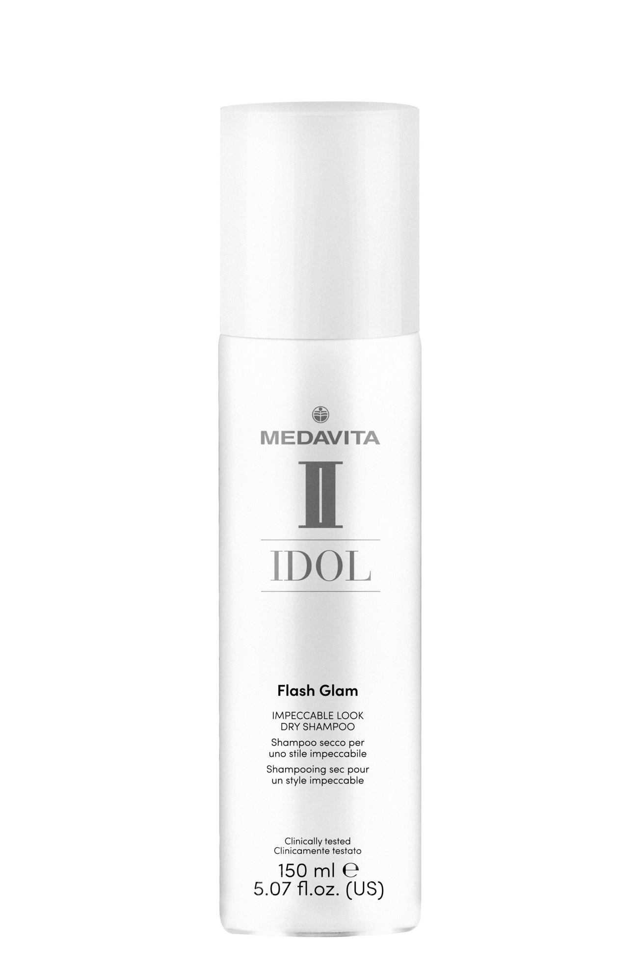 Cухий шампунь-спрей миттєвоі дії Flash Glam / Medavita Idol Impeccable Look Dry Shampoo