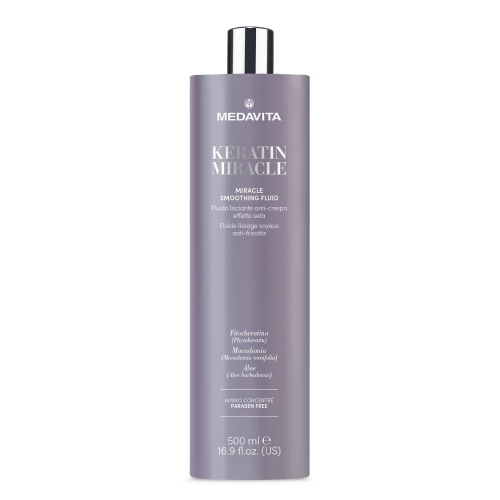 Розгладжувальний флюїд з ефектом шовку / Medavita Keratin Miracle Smoothing Fluid