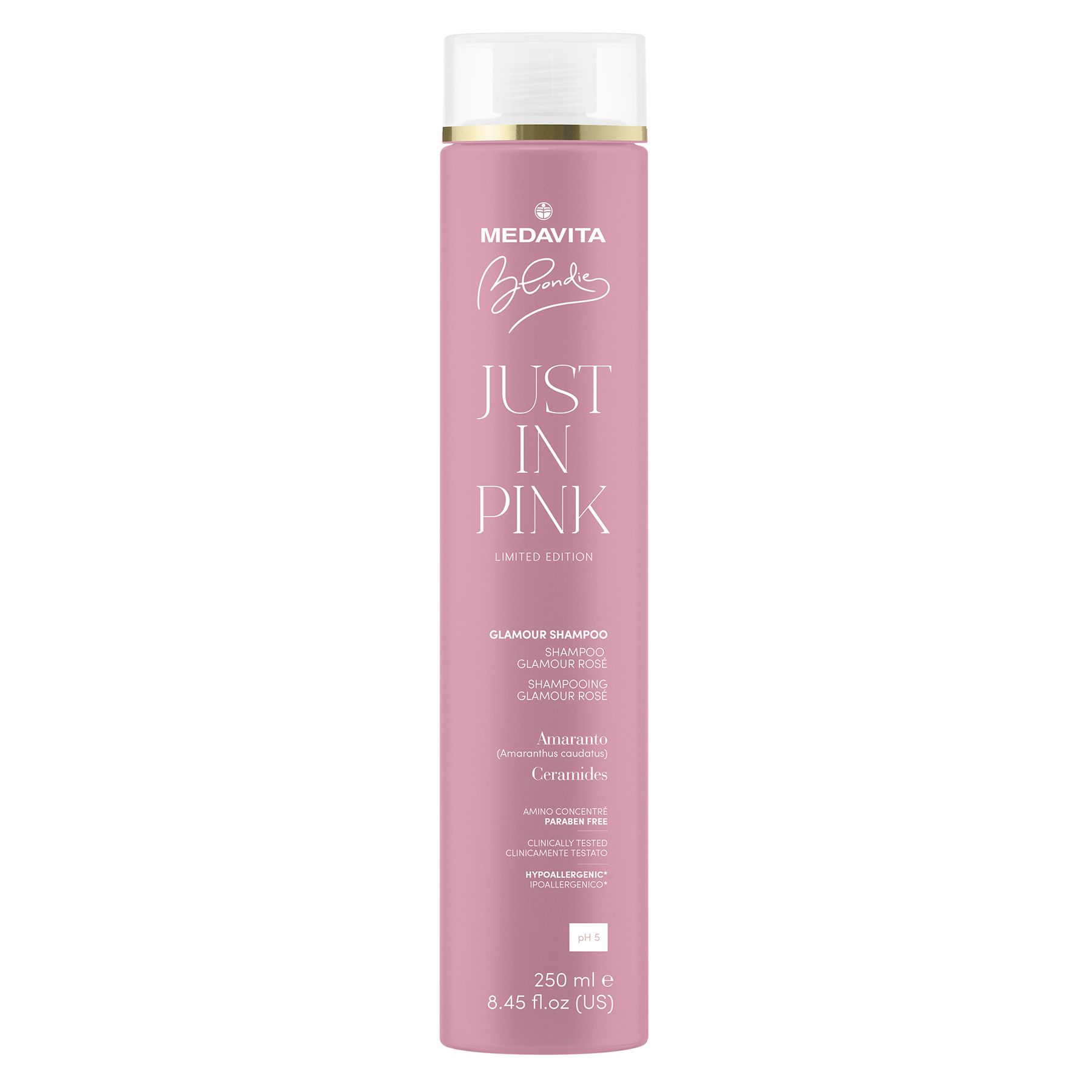 Тонувальний рожевий шампунь Just In Pink / Medavita Blondie 
