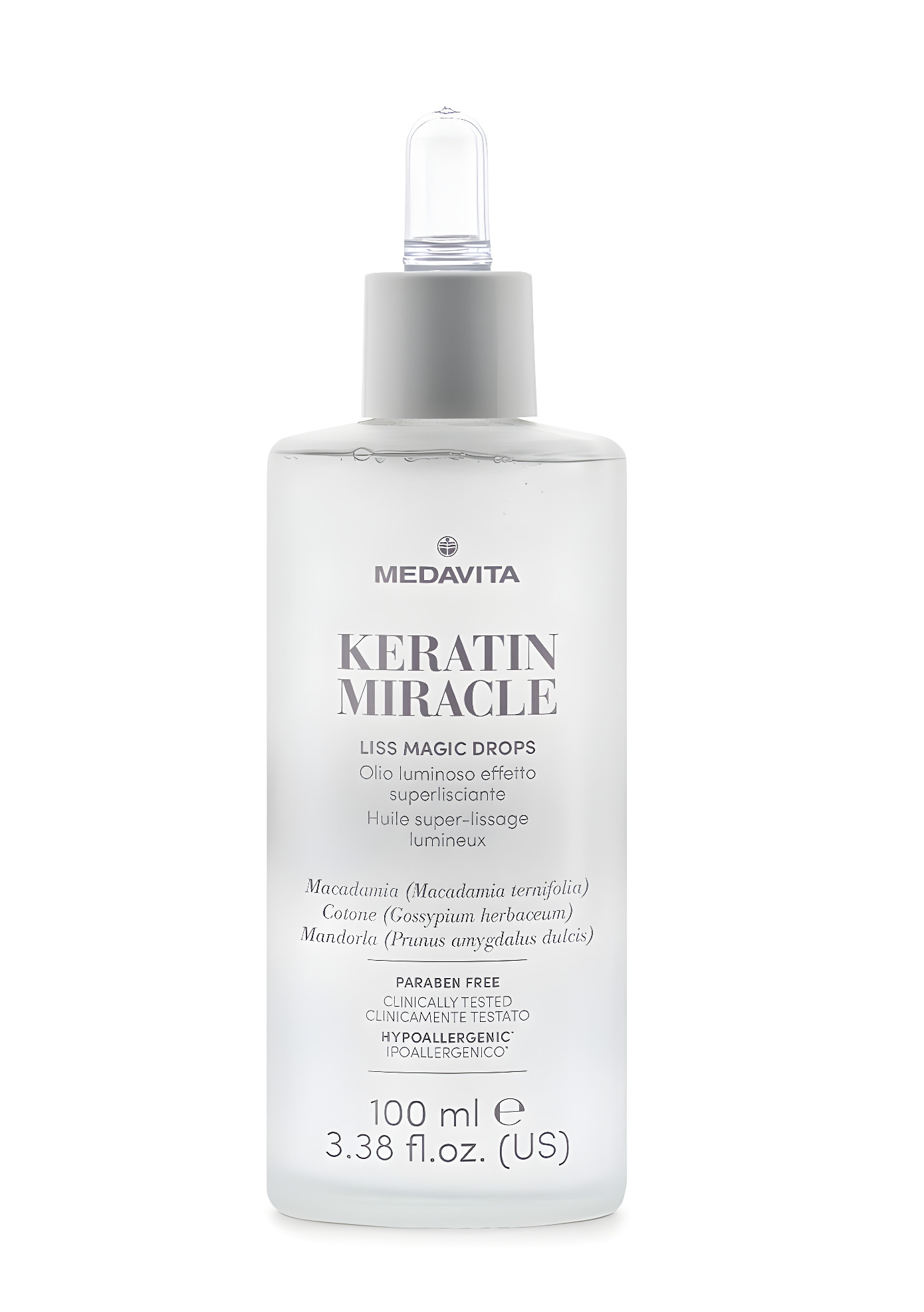 Ультрарозгладжувальні краплі-бустер для гладкості волосся Magic Drops / Medavita Keratin Miracle Lis