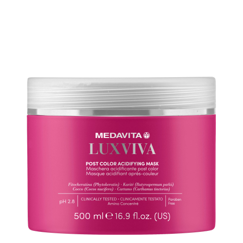 Професійна маска постколор для фарбованого волосся  з кислим pH / Medavita Luxviva Post Color Acidif