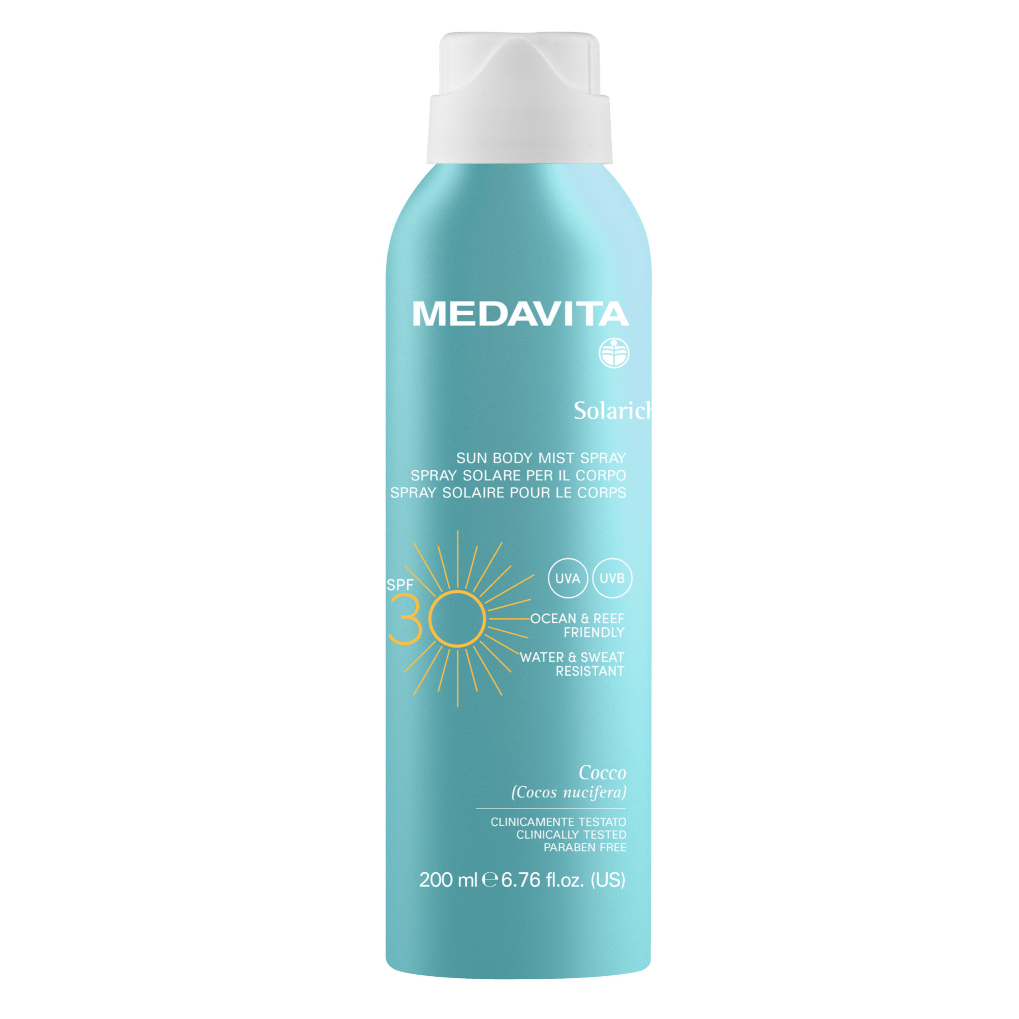 Сонцезахисний спрей для тіла SPF 30 / MEDAVITA SOLARICH 